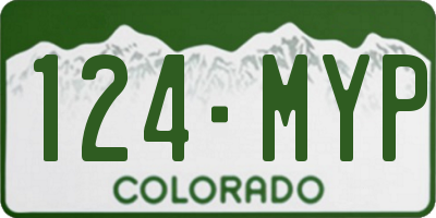 CO license plate 124MYP