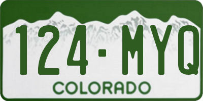 CO license plate 124MYQ