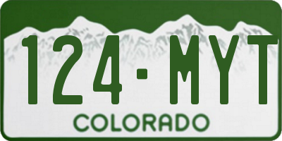 CO license plate 124MYT