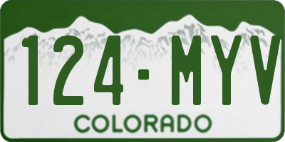 CO license plate 124MYV