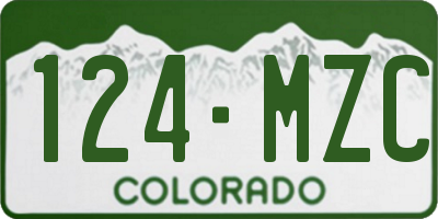 CO license plate 124MZC