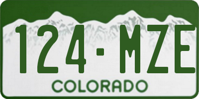 CO license plate 124MZE