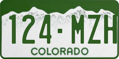 CO license plate 124MZH