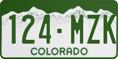 CO license plate 124MZK
