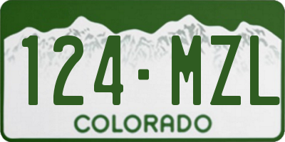 CO license plate 124MZL