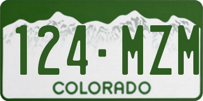 CO license plate 124MZM