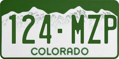 CO license plate 124MZP