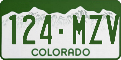 CO license plate 124MZV