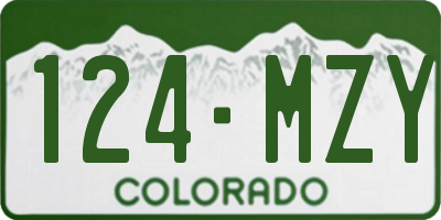 CO license plate 124MZY