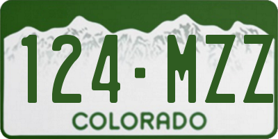 CO license plate 124MZZ