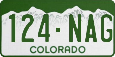 CO license plate 124NAG