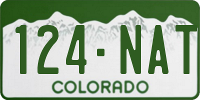 CO license plate 124NAT