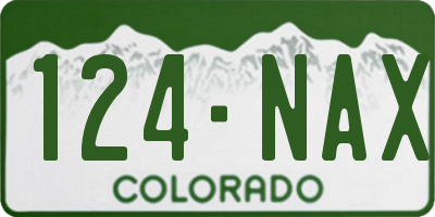 CO license plate 124NAX