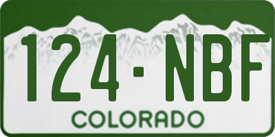 CO license plate 124NBF