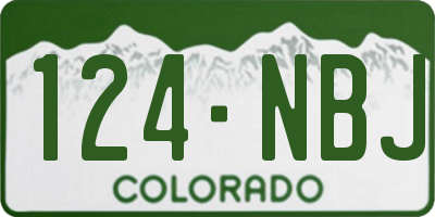 CO license plate 124NBJ