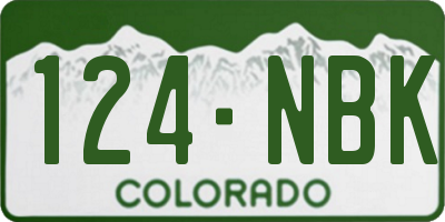 CO license plate 124NBK