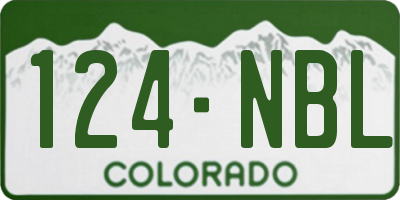 CO license plate 124NBL