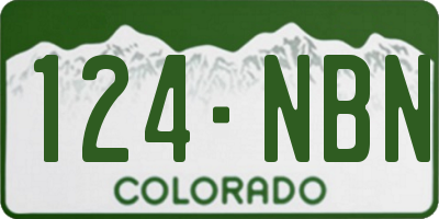 CO license plate 124NBN