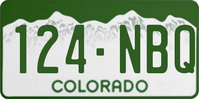 CO license plate 124NBQ