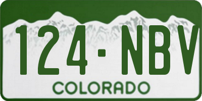 CO license plate 124NBV