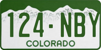 CO license plate 124NBY