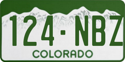 CO license plate 124NBZ