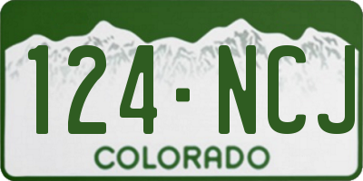 CO license plate 124NCJ