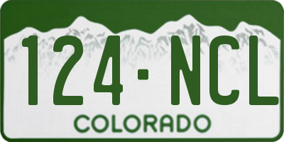 CO license plate 124NCL