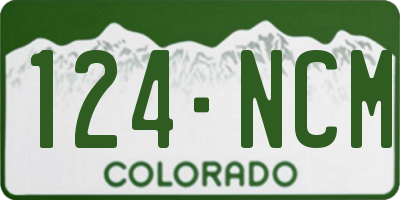 CO license plate 124NCM