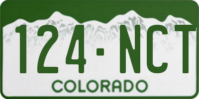 CO license plate 124NCT