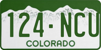 CO license plate 124NCU