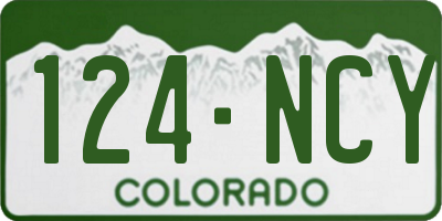 CO license plate 124NCY