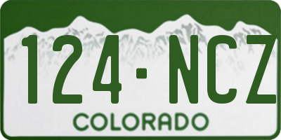 CO license plate 124NCZ