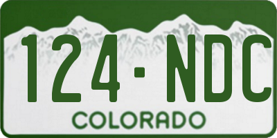 CO license plate 124NDC