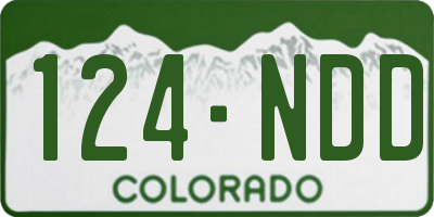 CO license plate 124NDD