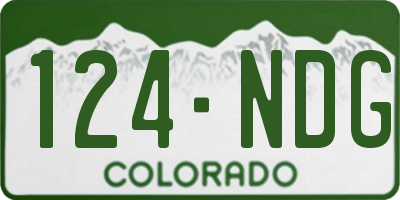 CO license plate 124NDG