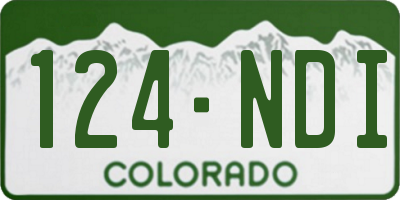 CO license plate 124NDI