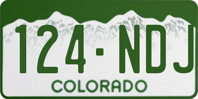 CO license plate 124NDJ