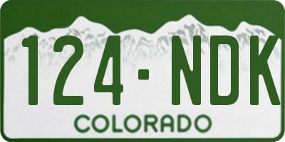 CO license plate 124NDK