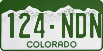 CO license plate 124NDN