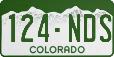 CO license plate 124NDS