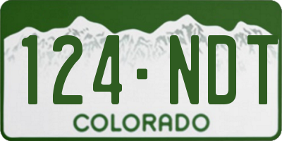 CO license plate 124NDT