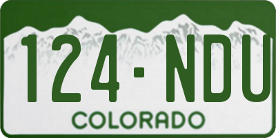CO license plate 124NDU