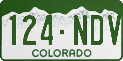 CO license plate 124NDV