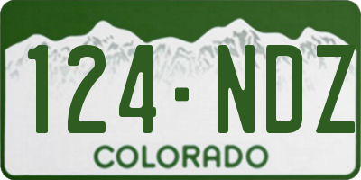 CO license plate 124NDZ