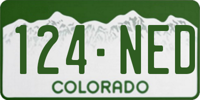 CO license plate 124NED