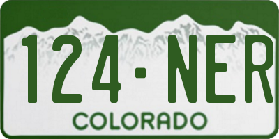 CO license plate 124NER