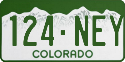CO license plate 124NEY