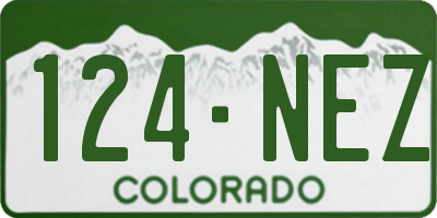 CO license plate 124NEZ