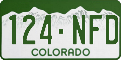 CO license plate 124NFD